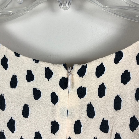 kate spade cream black polka dot sleeveless blouse 100% silk - Picture 7 of 7